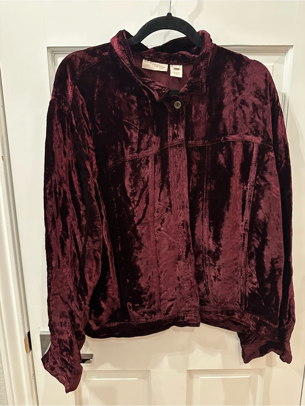 Velvet Burgundy Women's J. Jill Jeans Style Jacket